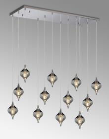 Amano Crystal Ceiling Lights Diyas Linear Crystal Fittings